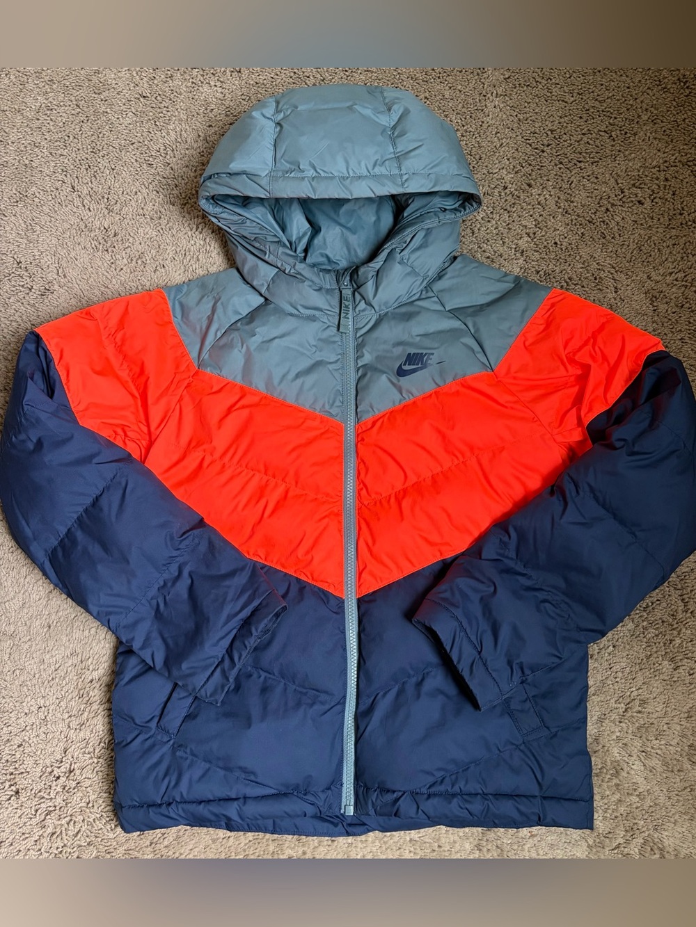 Boys Nike Colorblock Puffer Jacket - Size Large 14/16